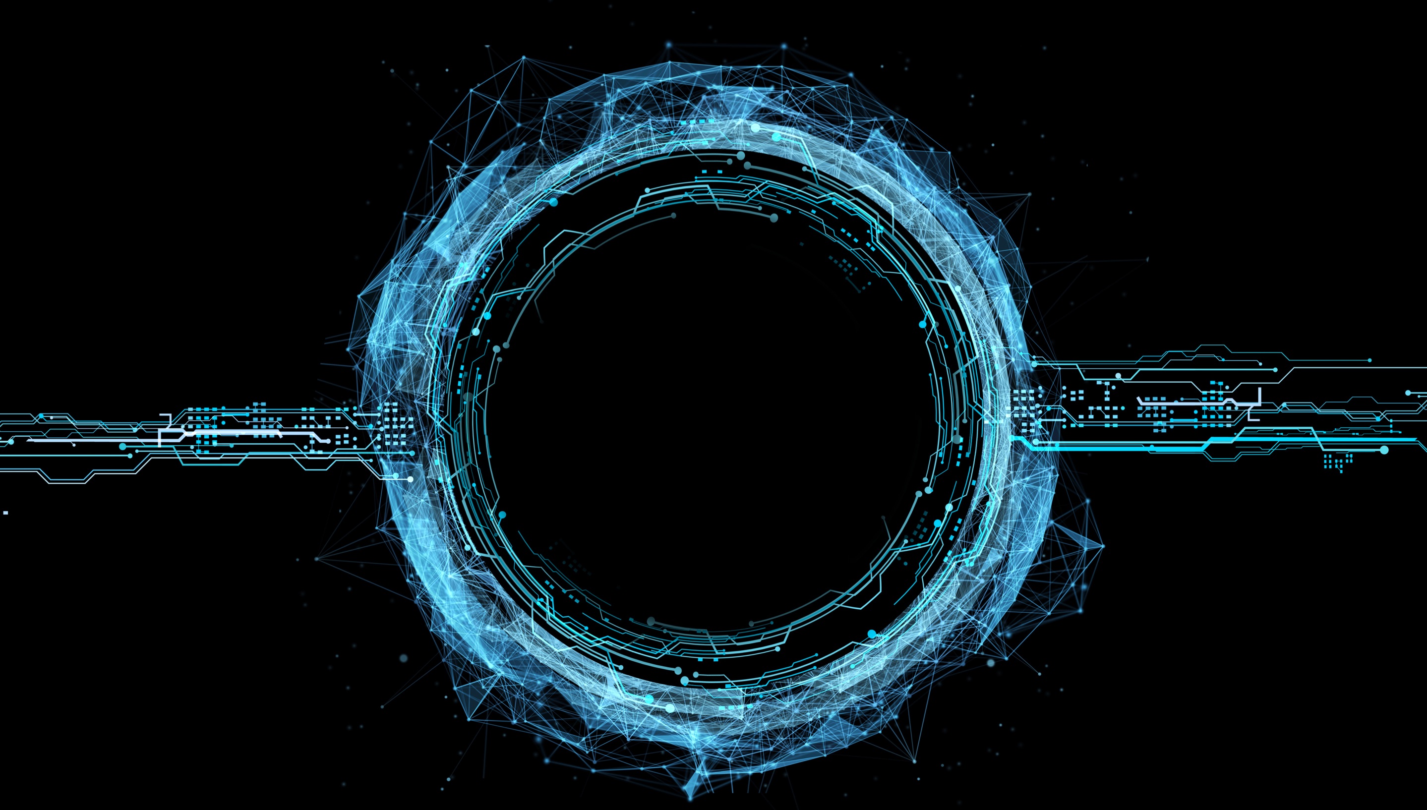 abstract circular image representing technology and engineering